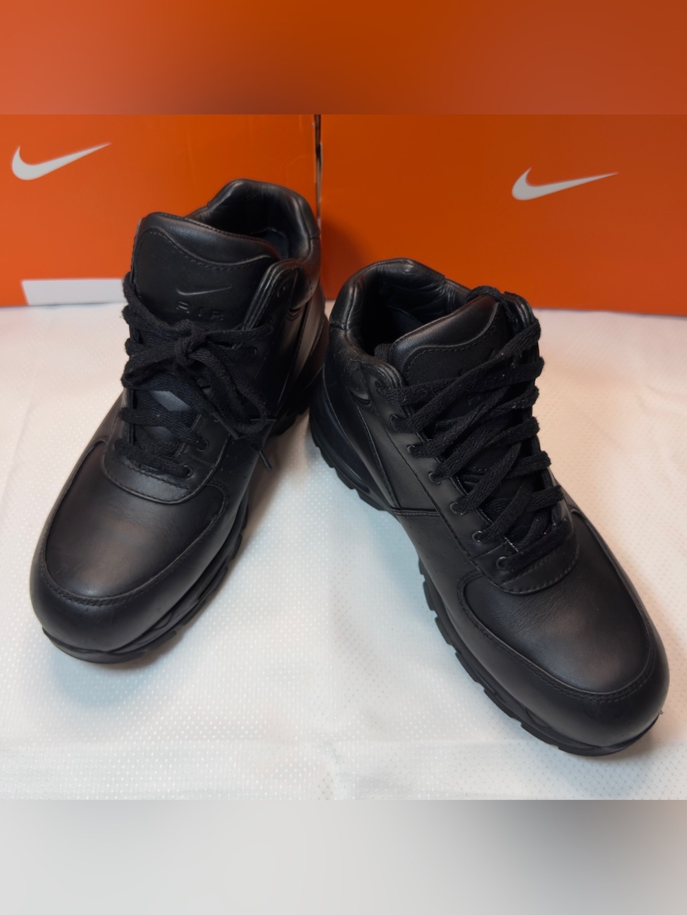 Nike ACG Air Max Goadome Black Leather Waterproof Boots Men’s Size 10 865031-009 - Picture 2 of 13